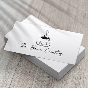 Coffee Shop Professional Minimalist Business Card
