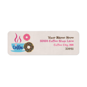 Coffee Shop RETURN ADDRESS Label