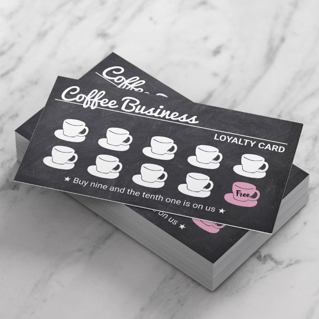 Coffee Shop Rustic Chalkboard Cafe Loyalty (Creator Uploaded)