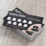 Coffee Shop Rustic Chalkboard Loyalty Punch Card<br><div class="desc">Coffee Shop Rustic Chalkboard 10 Cups Customer Loyalty Cards.</div>