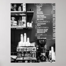 Coffee Shop Scene with Espresso Machine