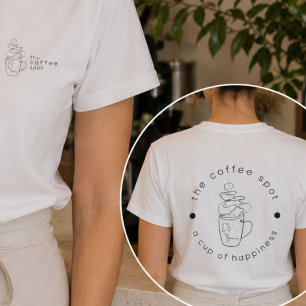 Coffee Shop Staff Uniform Shirt Custom Café Logo