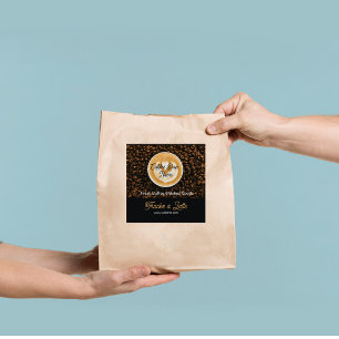 Coffee Shop Thank You Sticker   Cafe Thank You