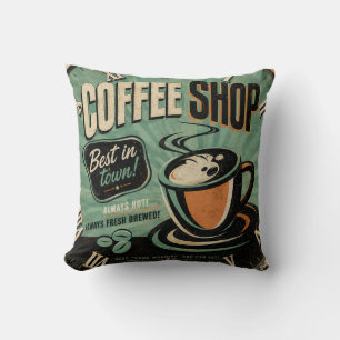 Coffee Shop Vintage Cushion