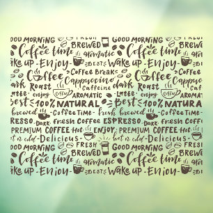 Coffee shop window decals, modern window cling