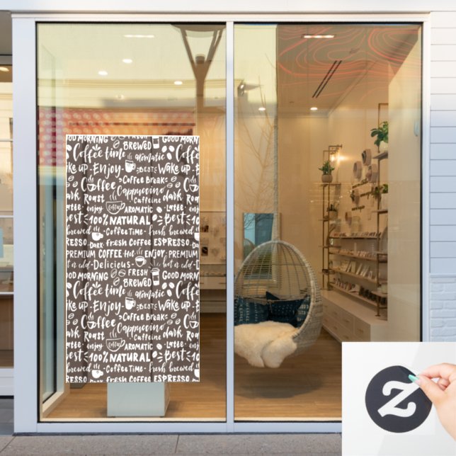 Coffee shop window decals, modern window cling (Store Window)