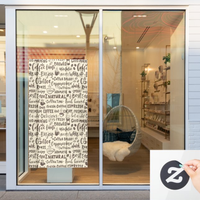 Coffee shop window decals, modern window cling (Store Window)