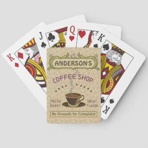 Coffee Shop with Cup Create Your Own Personalised Playing Cards