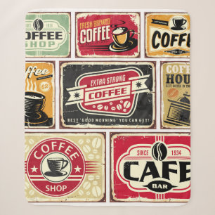 Coffee signs and labels collection. Retro and vint Sherpa Blanket