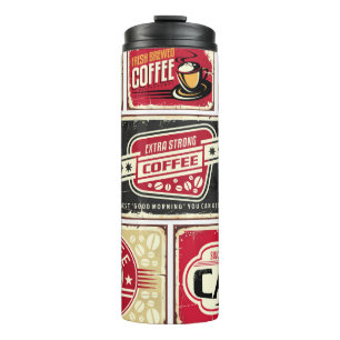 Coffee signs and labels collection. Retro and vint Thermal Tumbler