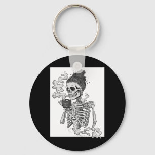 Coffee Skeleton Shirt Government Agencyd Vintage Key Ring