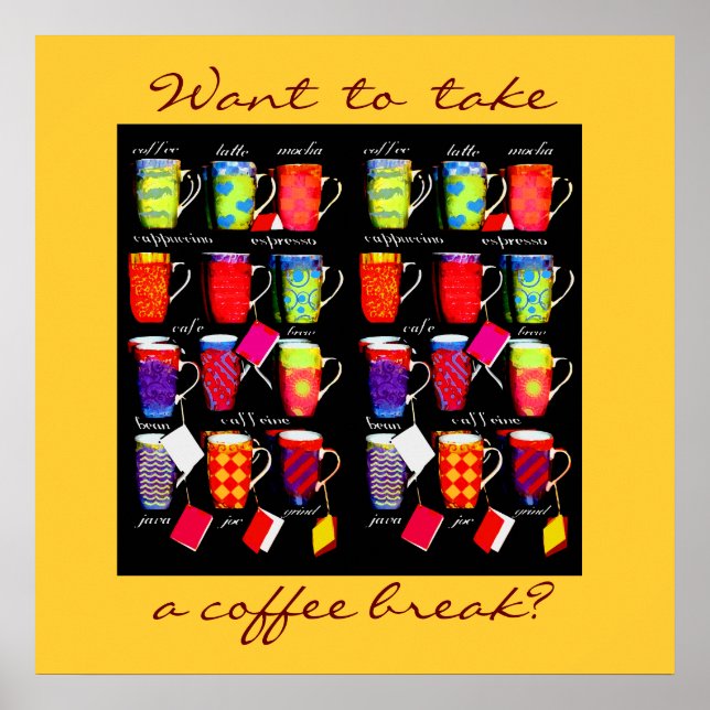 Coffee Slang Mug Art poster (Front)