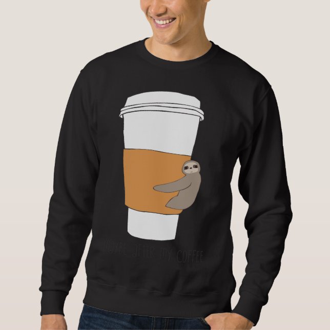 Coffee Sloth Long Sweatshirt (Front)