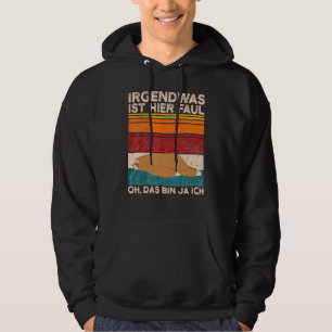 Coffee Sloth Something Is Here Faul Oh Das Bin Ja Hoodie