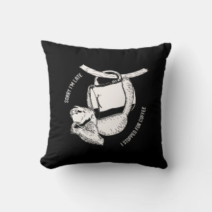 Coffee Sloth (white) Cushion