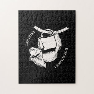 Coffee Sloth (white) Jigsaw Puzzle