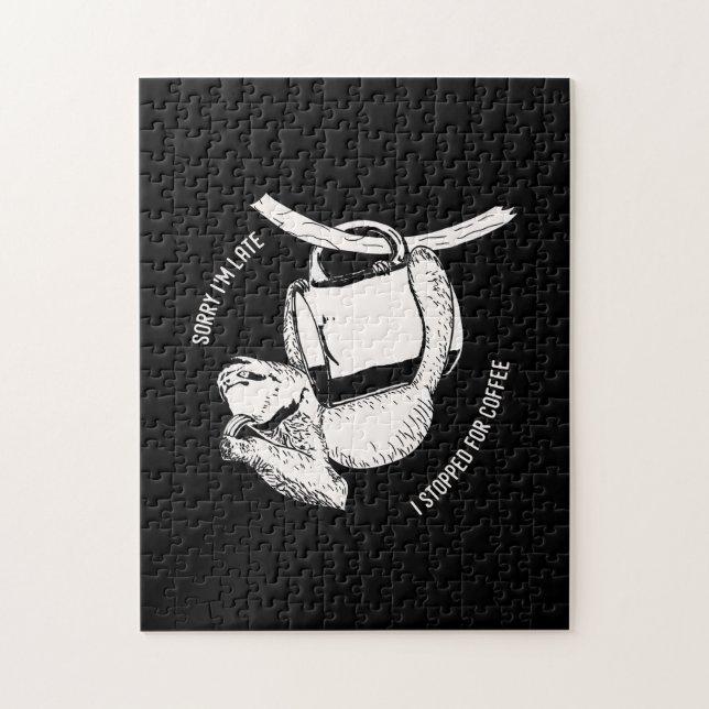 Coffee Sloth (white) Jigsaw Puzzle (Vertical)