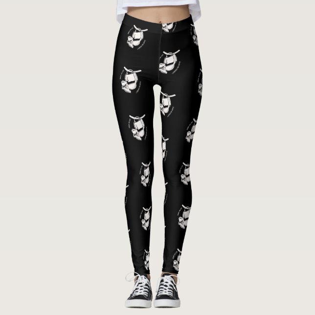 Coffee Sloth (white) Leggings (Front)