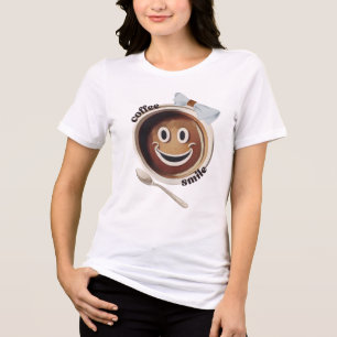 Coffee Smile Funny Cute Sweet Tri-Blend Shirt
