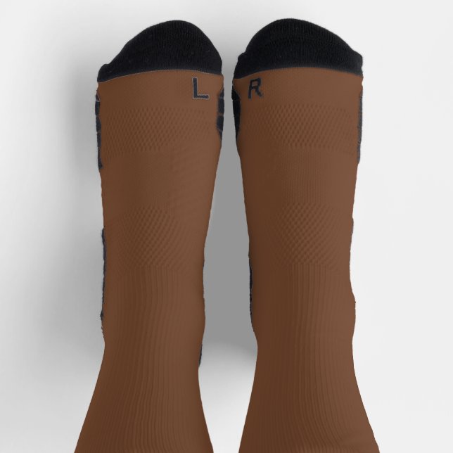 Coffee Solid Plain Colour Socks (Top)