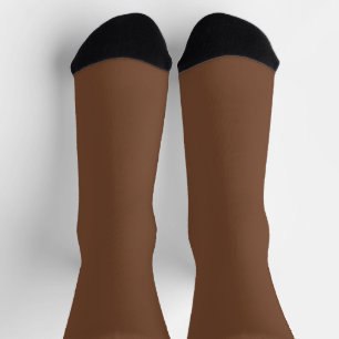 Coffee Solid Plain Colour Socks