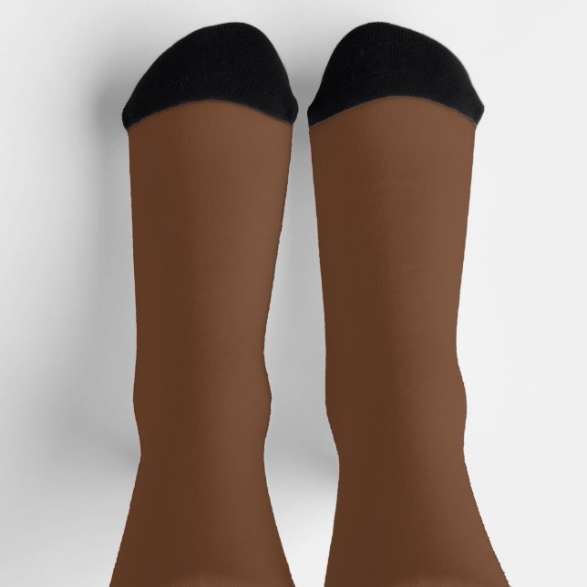 Coffee Solid Plain Colour Socks (Top)