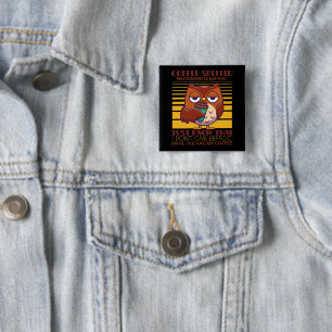 Coffee Spelled Backward Is Eeffoc 15 Cm Square Badge