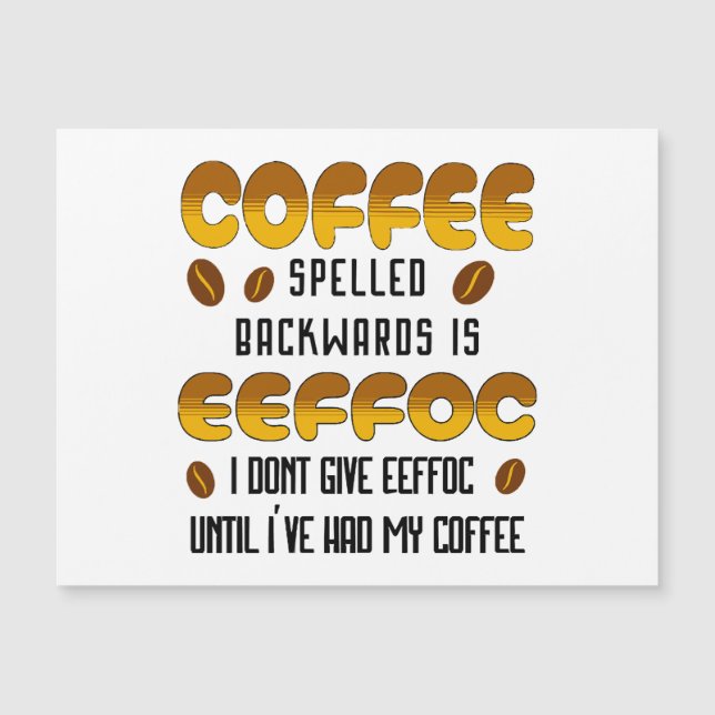 Coffee Spelled Backwards Coffee lover (Front)