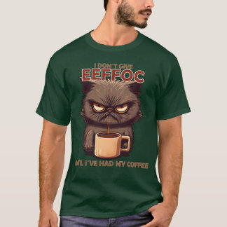 Coffee Spelled Backwards Is Eeffoc Cat coffee boy T-Shirt