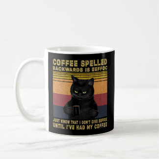 Coffee Spelled Backwards Is Eeffoc Cats Drink Coff Mug