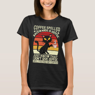 Coffee spelled backwards is eeffoc drinker Barista T-Shirt