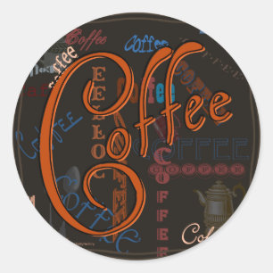 Coffee Spice Classic Round Sticker