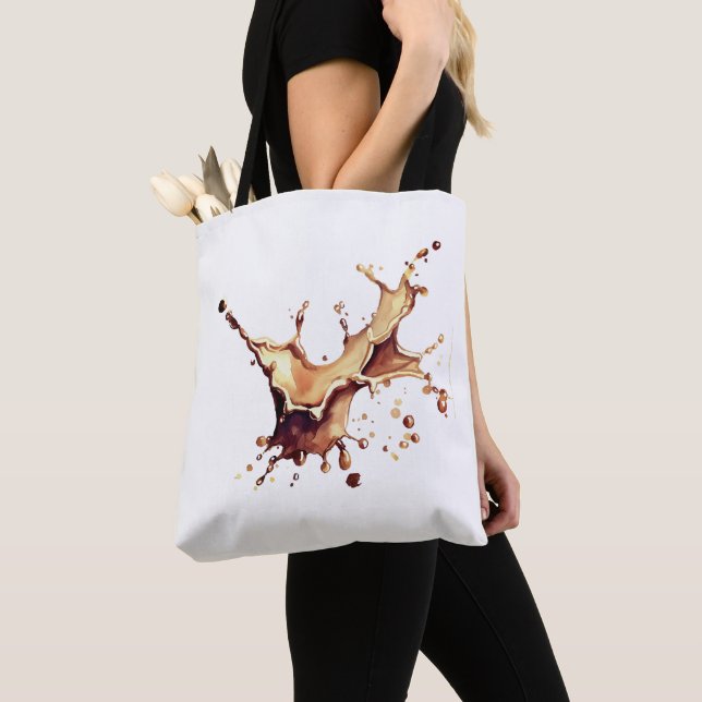 Coffee Spill Tote Bag (Close Up)