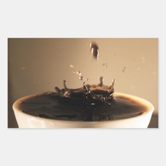 Coffee Splashes Rectangular Sticker