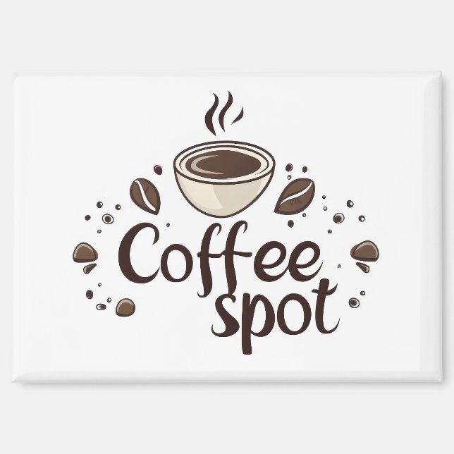 Coffee Spot Coffee Cup Magnet (Front)