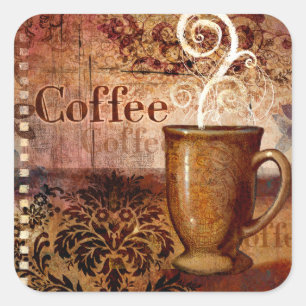Coffee Square Sticker