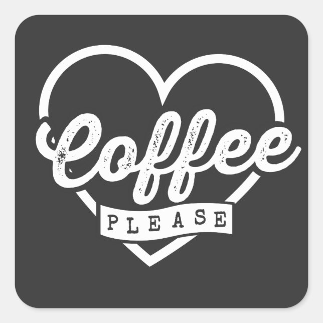 COFFEE SQUARE STICKER (Front)