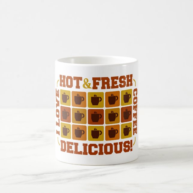 Coffee Squares mug - choose style & colour (Center)