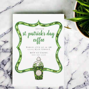 Coffee St Patrick's Day Party Invitation