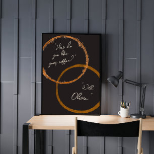 Coffee Stain Couple’s Cute Bedroom Poster