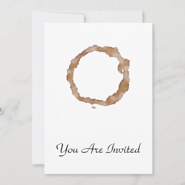 Coffee Stain Pattern Invitation (Front)