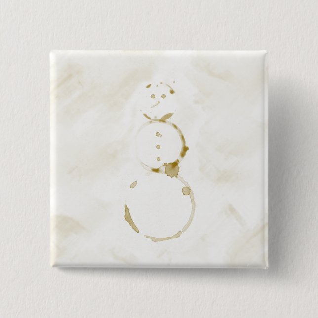 Coffee Stain Snowman 15 Cm Square Badge (Front)