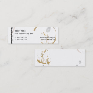 Coffee Stain Typewriter Art Skinny Business Cards