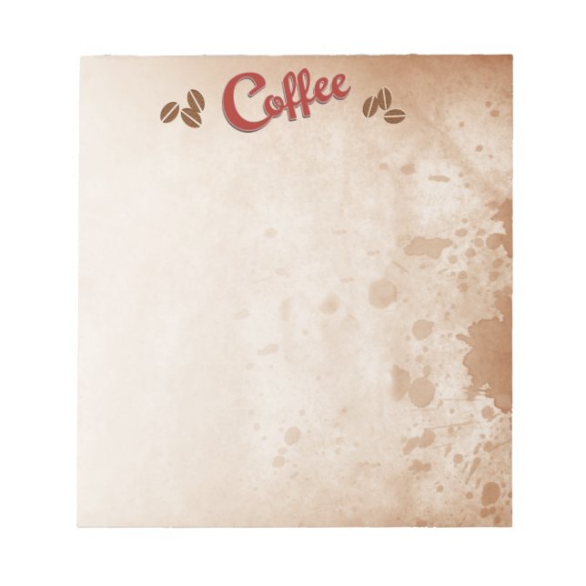 Coffee Stained Notepad (Front)