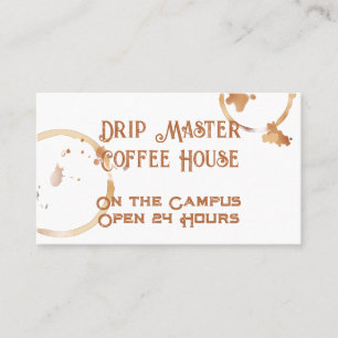 Coffee Stains Coffee Shop Business Card