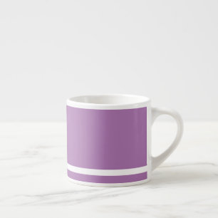 Coffee Strong Lavender With White Stripe  Espresso Cup