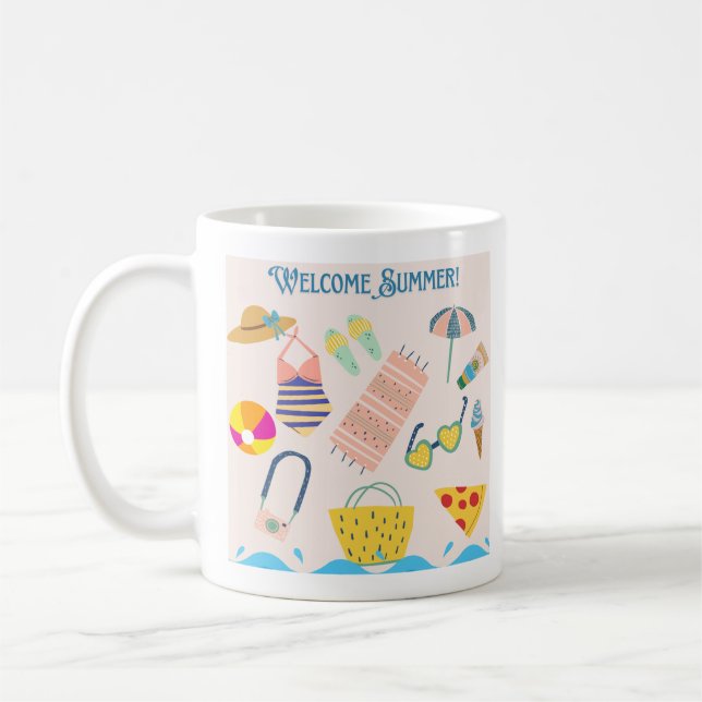 Coffee Summer Arrival 11 Oz Ceramics W-PT Mug (Left)