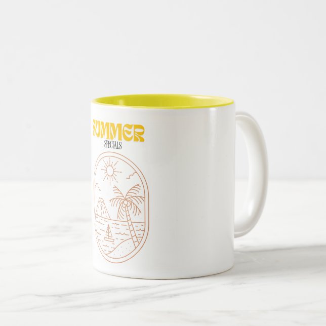 Coffee Summer Arrival 11 Oz Ceramics W-PT Two-Tone Coffee Mug (Front Right)