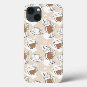 Coffee, sweet pattern iPhone 13 case