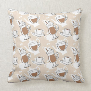 Coffee, sweet pattern cushion
